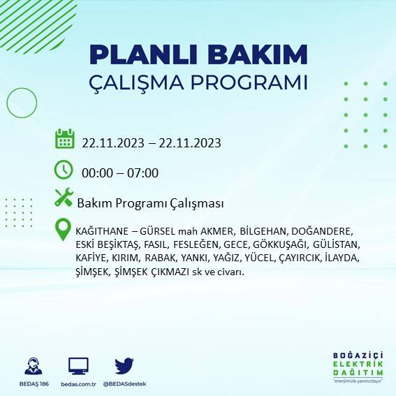 İstanbul'un bu ilçelerinde yaşayanlar dikkat: Saatlerce sürecek elektrik kesintisi için hazır olun 25